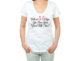 Narodeninové tričko k 55 pre ženu - veľkosť XXL