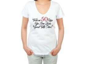Narodeninové tričko k 50 pre ženu - veľkosť M