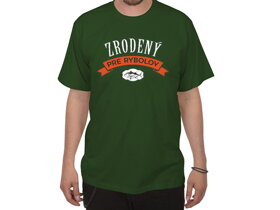 Zelené tričko Zrodený pre rybolov - veľkosť XXXL