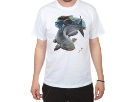 Rybárske tričko so sumcom - veľkosť L