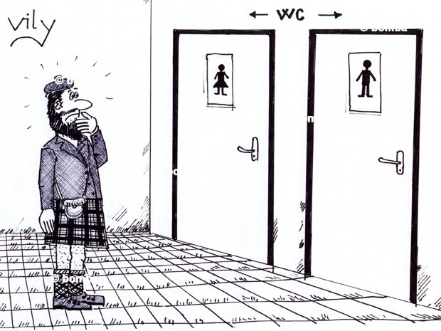 Škót a WC