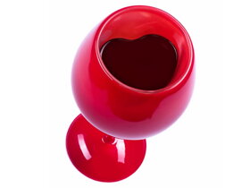 Vínový pohár pre zamilovaných - červený