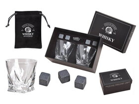 Whisky set v elegantnej čiernej krabičke