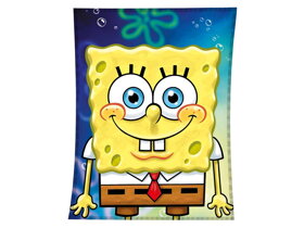 Modrá detská deka SpongeBob Smile