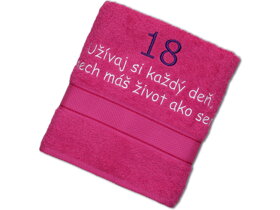 Osuška 18 rokov, cyklámenová