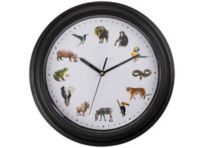 Nástenné hodiny so zvukmi zvierat