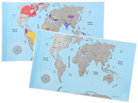 Veľká stieracia mapa sveta