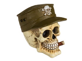 Dekorácia lebka vo vojenskej čiapke III
