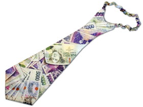 Žartovná kravata s českými korunami