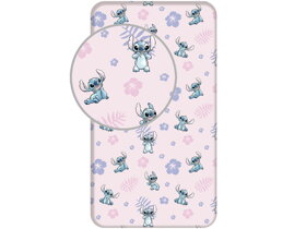 Ružová napínacia plachta pre deti Disney Stitch