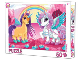 Puzzle pre deti Jednorožce - 50 dielikov