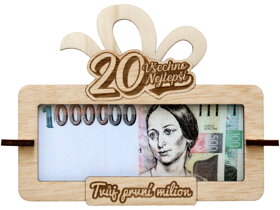 Tabuľka na peniaze Tvoj prvý milión k 20 CZ