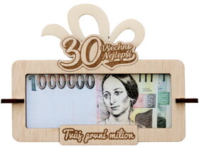 Tabuľka na peniaze Tvoj prvý milión k 30 CZ