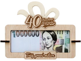 Tabuľka na peniaze Tvoj prvý milión k 40 CZ