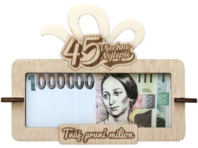 Tabuľka na peniaze Tvoj prvý milión k 45 CZ