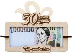 Tabuľka na peniaze Tvoj prvý milión k 50 CZ