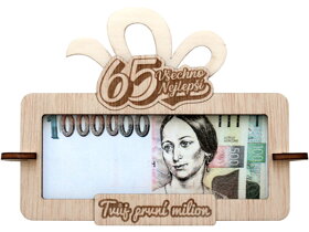 Tabuľka na peniaze Tvoj prvý milión k 65 CZ