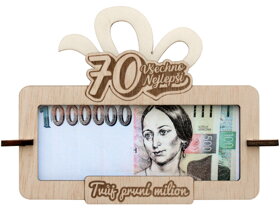 Tabuľka na peniaze Tvoj prvý milión k 70 CZ