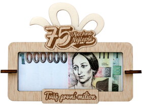 Tabuľka na peniaze Tvoj prvý milión k 75 CZ