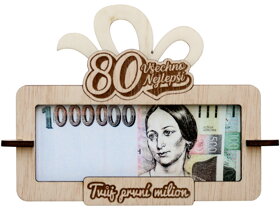 Tabuľka na peniaze Tvoj prvý milión k 80 CZ