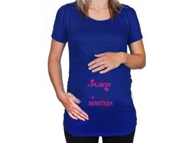 Modré tehotenské tričko Začalo to bozkom CZ