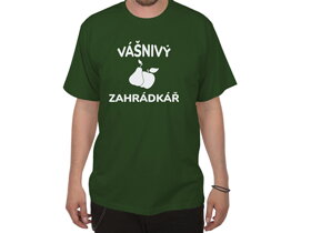 Zelené tričko Vášnivý záhradkár CZ - veľkosť XXL