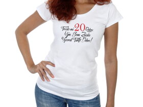 Narodeninové tričko k 20 pre ženu -  veľkosť M