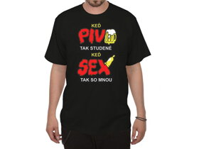 Tričko Keď pivo tak studené - veľkosť XXL