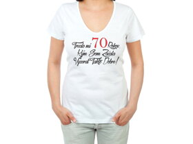 Narodeninové tričko k 70 pre ženu -  veľkosť S
