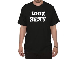 Tričko čierne 100% Sexy - veľkosť L