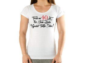 Narodeninové tričko k 40 pre ženu CZ - veľkosť M