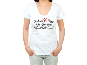 Narodeninové tričko k 80 pre ženu - veľkosť M