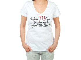 Narodeninové tričko k 70 pre ženu -  veľkosť L