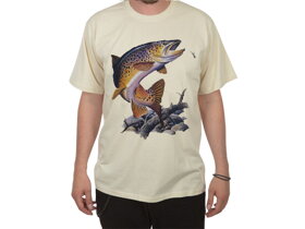 Rybárske tričko so pstruhom - veľkosť L
