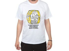 Vtipné tričko Človek pivosavý - veľkosť XL