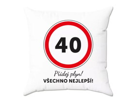 Narodeninový vankúš k 40. narodeninám CZ