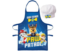 Modrá zástera Paw Patrol s kuchárskou čiapkou