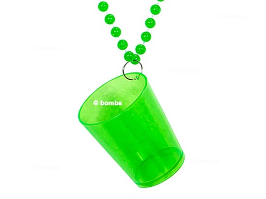 Plastový štamprlík na krk, zelený