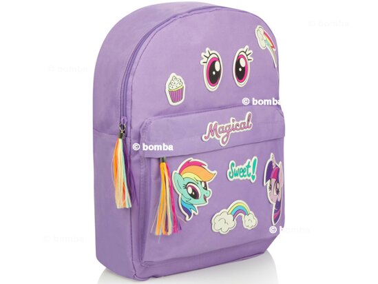 Fialový ruksak My Little Pony s nálepkami