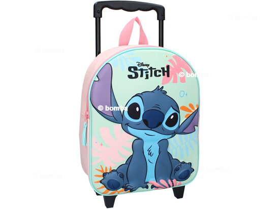 Detský 3D ruksak na kolieskach Stitch