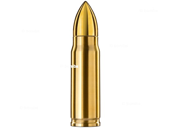 Veľká termoska v tvare náboja zlatá