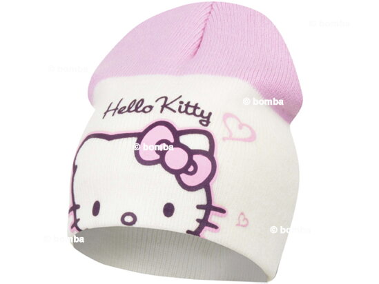 Detská biela čiapka Hello Kitty - veľkosť 48