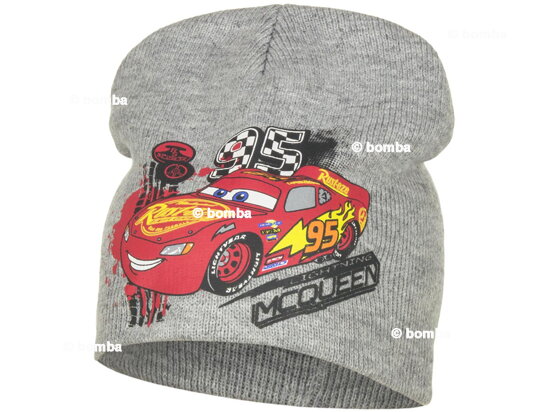 Šedá čiapka Cars Lightning McQueen - veľkosť 52