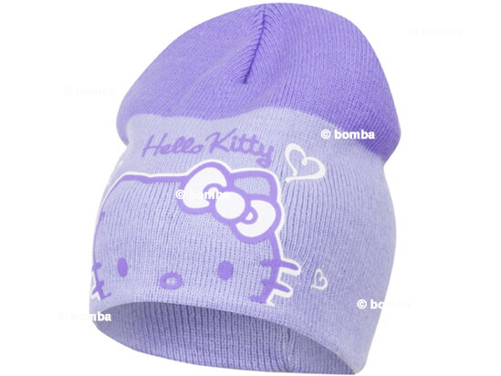 Detská fialová čiapka Hello Kitty - veľkosť 50