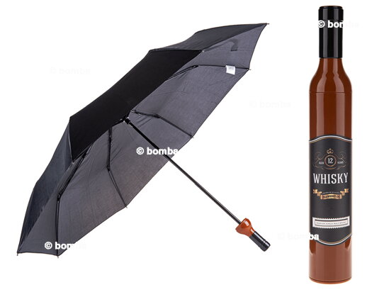 Dáždnik v tvare fľaše whisky
