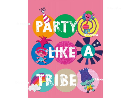 Ružová detská deka Trollovia