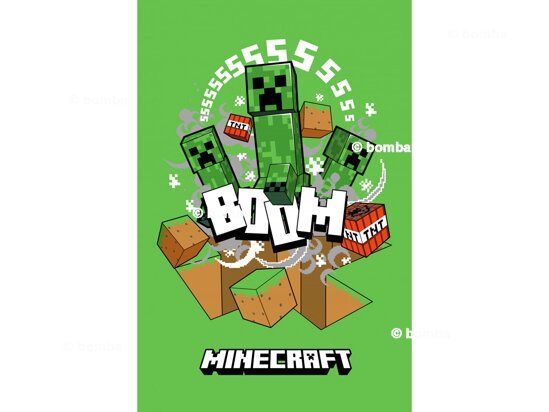 Detská deka Minecraft Boom Creeper