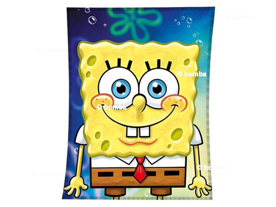 Modrá detská deka SpongeBob Smile