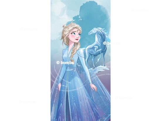 Modrá plážová osuška Frozen Elsa