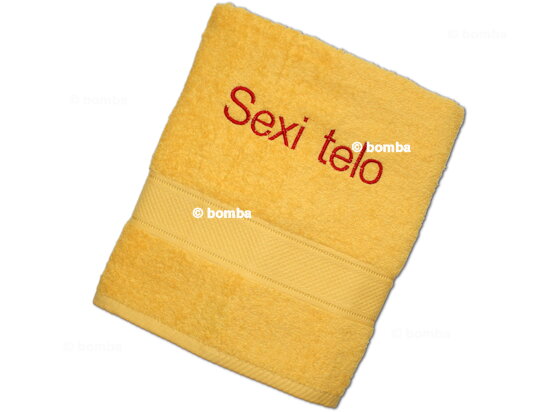 Osuška s nápisom Sexi telo